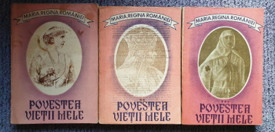 POVESTEA VIETII MELE-MARIA REGINA ROMANIEI - Moldova 1990, 3 VOLUME, 1260 pag foto