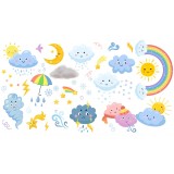 Stickere fenomene meteo nori - 125x70 cm