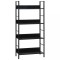 vidaXL Etajeră cărți 4 rafturi, negru, 60x27,6x124,5 cm lemn prelucrat
