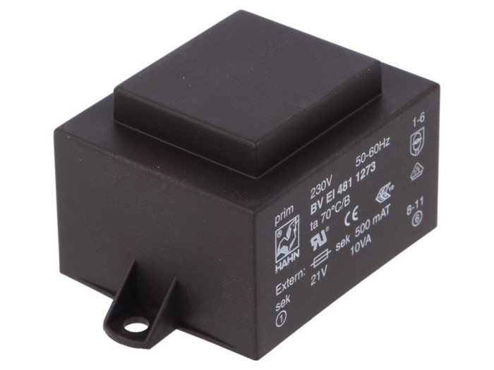 Transformator PCB 10VA 230V 21V