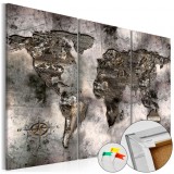 Cumpara ieftin Tablou din plută - Opalescent Map [Cork Map] 90x60 cm