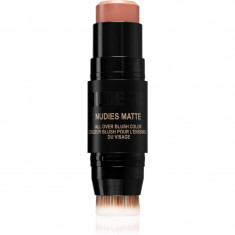 Nudestix Nudies Matte machiaj multifuncțional pentru ochi, buze și față culoare Nude Peach 7 g