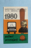 Calendar 1980 serviciul circulație Iasi