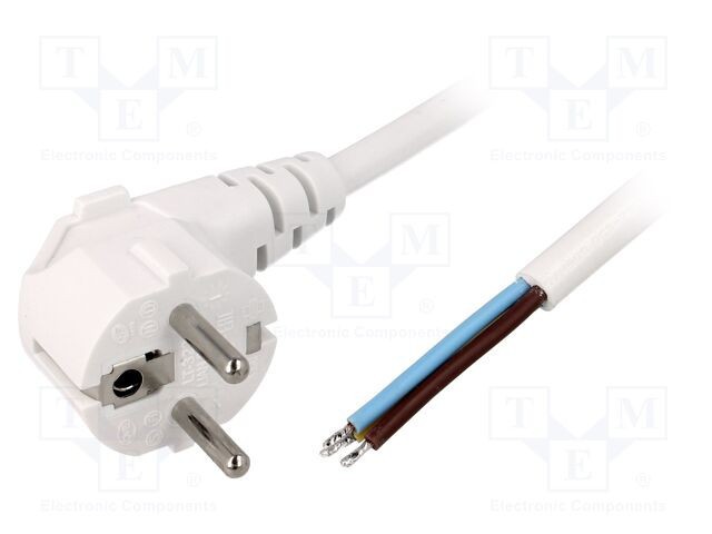 Cablu 3x1,5mm2 CEE 7/7 cu ştecăr &icirc;n unghi LIAN DUNG, cabluri PVC