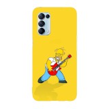 Husa compatibila cu Oppo A72 model Homer Simson Rockstar, Silicon, TPU, Viceversa, Transparent, Carcasa