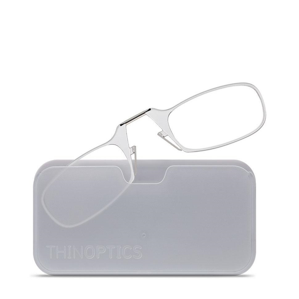 Ochelari de vedere (pentru citit) fara brate, ultra slim, cu etui tip card,  transparent, atasare telefon, rame transparente | Okazii.ro