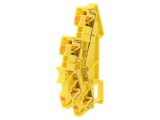 Conector de &Icirc;mbinare Șine 0,14-4mm2 4 Borne Galben TS35