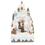 Cumpara ieftin Decoratiune Craciun muzicala polirasina cu led Orasel Iarna 15x9x27 cm