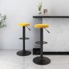VidaXL Scaune de bar, 2 buc., galben muștar, catifea 333150