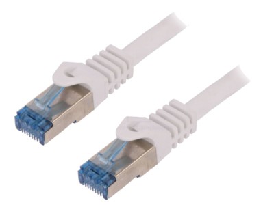 Cablu Patch S/FTP Cat6a Alb 1.5m foto