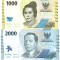 Indonezia 1 000-2 000 Rupiah rupii 2022 PW 162-163 Eroii Nationali UNC