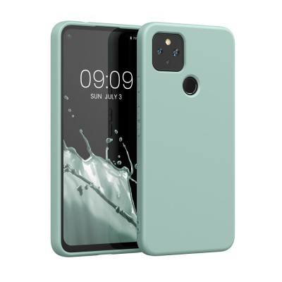 Husa Kwmobile pentru Google Pixel 4a 5G, Verde deschis, Silicon, KWM0000125H015C foto