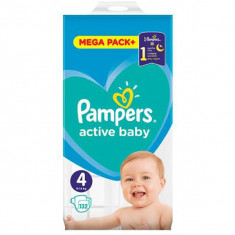 Scutece PAMPERS 81680869 Active Baby 4 Mega Box 132 buc foto