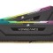 Memorie DDR Corsair DDR4 16 GB, frecventa 3600 MHz, 8 GB x 2 module, radiator, iluminare RGB, &quot;CMH16GX4M2D3600C18&quot;