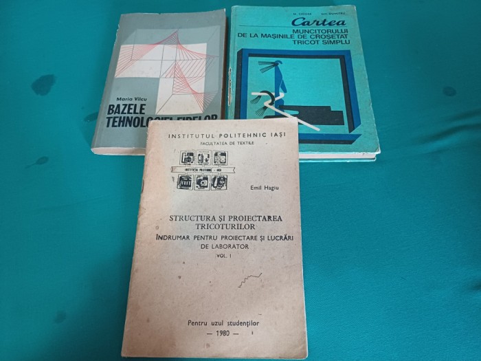LOT 3 CĂRȚI TRICOTAJE: STRUCTURA ȘI PROIECTAREA TRICOTURILOR, BAZELE TEHNOLOGIEI FIRELOR * 28