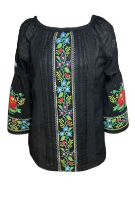 Bluza casual dama R 124, marime XL, negru foto