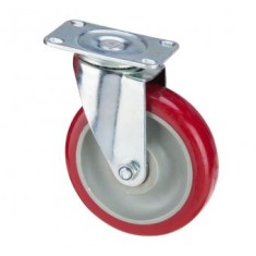 Roata pivotanta cu flansa din PA , roata 125 mm