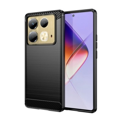 Husa pentru Infinix Note 40 - Techsuit Carbon Silicone - Black foto