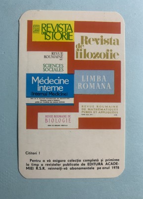 Calendar 1978 Editura Academiei foto
