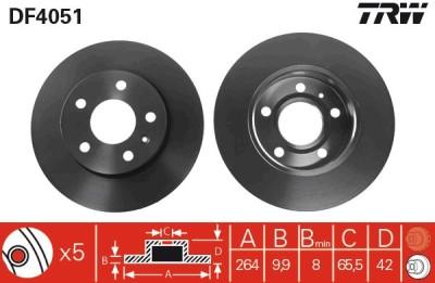 TRW DF4051 Disc frana foto