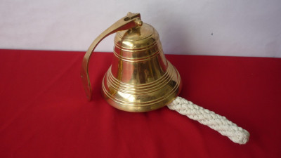 CLOPOT DE POARTA BRONZ DIAMETRU 13 cm. foto