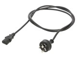 Cablu electric 3x1mm2 mufă IEC C13 1,8m negru