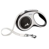 Lesa Flexi New Comfort, Retractabila, cu Banda, marimea L, 8m/50kg, Negru
