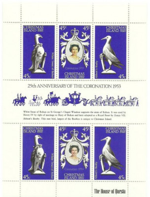 Christmas Island 1978 - 25th Queen Elizabeth II, coronarea, bloc foto