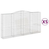 Cumpara ieftin Cosuri gabion arcuite, 5 buc 400x50x200/220 cm, fier galvanizat