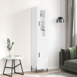 Gossi dulap inalt, alb, 34,5x34x180 cm, lemn prelucrat