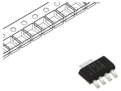 Stabilizator de Tensiune LDO 3,3V 1A SOT223-5 foto