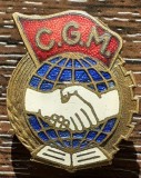 INSIGNA CU TALPA - ROMANIA - CGM (CONGRESUL GENERL AL MUNCII), 1950, Romania 1900 - 1950