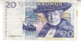 M1 - Bancnota foarte veche - Suedia - 20 koroane