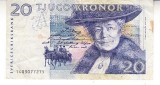 M1 - Bancnota foarte veche - Suedia - 20 koroane