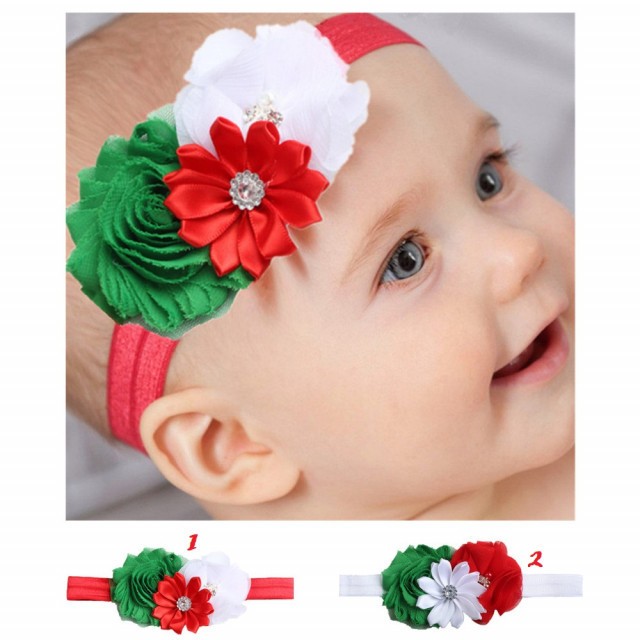 Bentita pentru fetite cu floricele si strasuri (Marime Disponibila: 0-12 luni,
