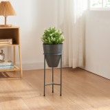 Blumenst&auml;nder Asten 40,5x16 cm Schwarz [en.casa] HausGarden Leisure