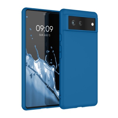 Husa kwmobile pentru Google Pixel 6, Silicon, Albastru, 55434.228 foto