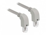 Cablu de retea RJ45 cat 6 S/FTP LSOH unghi jos 0.5m Gri, Delock 85867