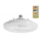 Ventilator de tavan terasa bucatarie camera cu telecomanda lumina bec led lustra