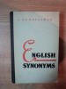 ENGLISH SYNONYMS EXPLAINED AND ILLUSTRATED de A. GANDELSMAN , 1963
