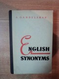 ENGLISH SYNONYMS EXPLAINED AND ILLUSTRATED de A. GANDELSMAN , 1963