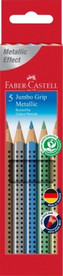 CREIOANE COLORATE 5 CULORI METALIZATE JUMBO GRIP FABER-CASTELL foto