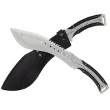 Maceta de vanatoare IdeallStore&reg;, Spiky Friend, 39 cm, otel inoxidabil, argintiu, teaca inclusa