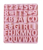 Cumpara ieftin Forma silicon cu Cifre, Litere, Piciorus, Manuta, Biberon, Dinozaur, Suzeta, Portocaliu, 21 cm, 492COF