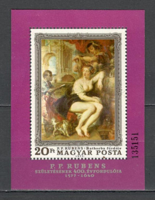 Ungaria.1977 400 ani nastere P.P.Rubens:Pictura-Bl. SU.462 foto