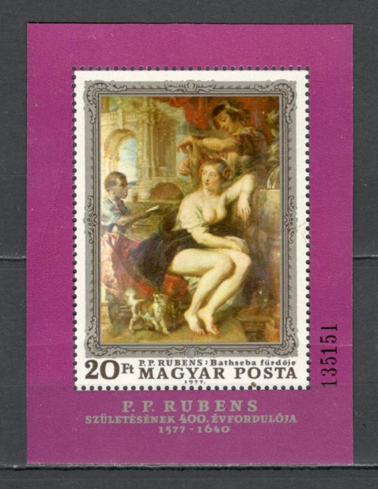 Ungaria.1977 400 ani nastere P.P.Rubens:Pictura-Bl. SU.462