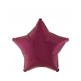 Balon Folie Satin Stea Burgundy- 45 cm