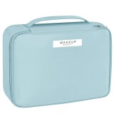 Geanta de Calatorie, Flippy, pentru Cosmetice si Articole de Toaleta, Material Impermeabil, 2 in 1, Portfard Interior Detasabil, 23 x 16 x 8 cm, Albas