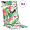 Perne de scaun spatar inalt, 4 buc., multicolor, textil