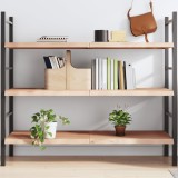 Gossi polita de perete, 140x60x(2-4)cm, lemn masiv de stejar netratat